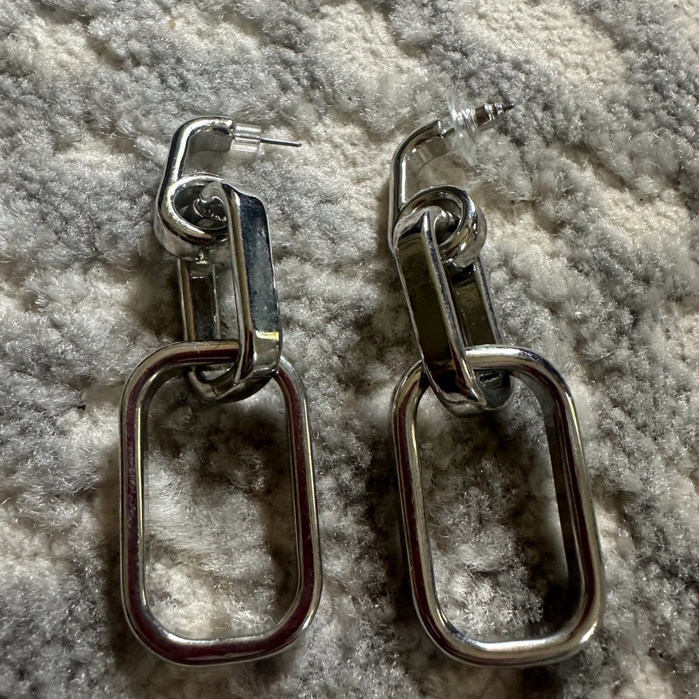 Silver Chain Link Earrings